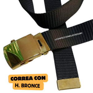 CORREA DE NYLON CON HEBILLA DE BRONCE